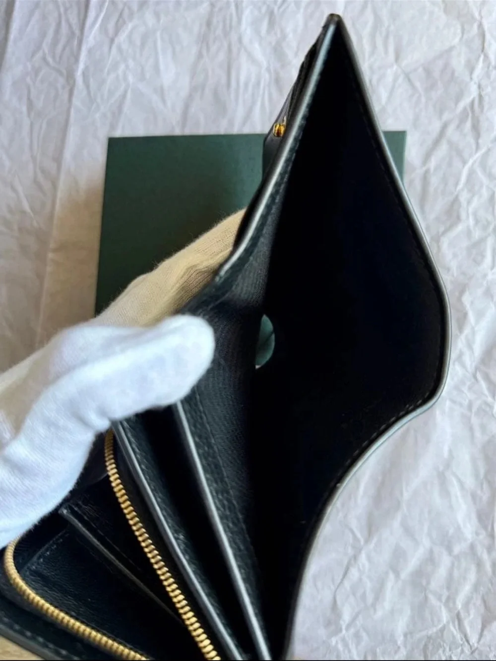 Mulberry Black Pebbled Leather Fold Wallet